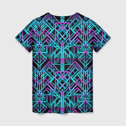 Женская футболка Узор в стиле ар-деко / 3D-принт – фото 2