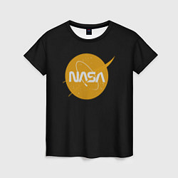 Футболка женская NASA yellow logo, цвет: 3D-принт