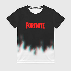 Женская футболка Fortnite flame glitch