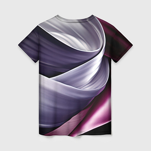 Женская футболка Абстрактные волнистые полосы / 3D-принт – фото 2