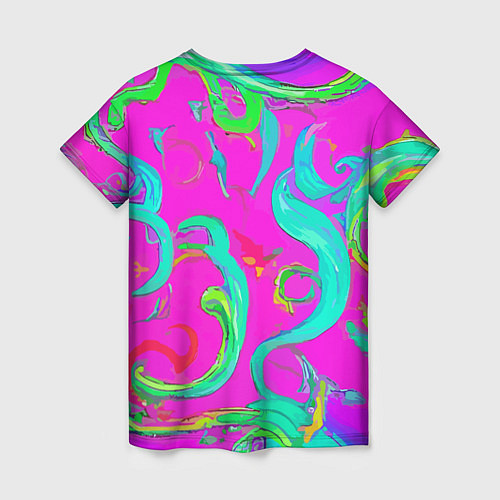 Женская футболка Abstract floral pattern - aloha / 3D-принт – фото 2