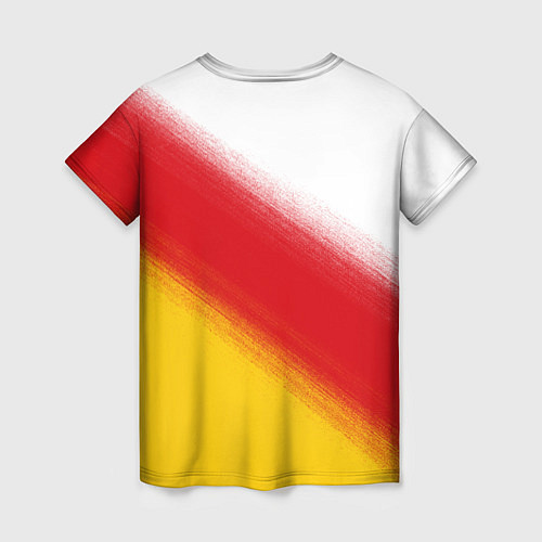 Женская футболка Герб Осетии на фоне / 3D-принт – фото 2