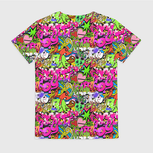 Женская футболка Hip Hop Graffiti / 3D-принт – фото 2