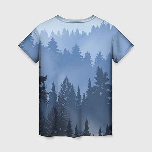 Женская футболка Сибирь леса / 3D-принт – фото 2