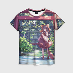 Футболка женская Touhou Project Рейму возле тории, цвет: 3D-принт