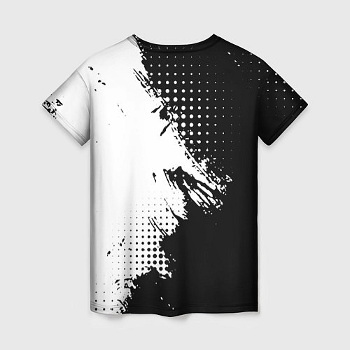 Женская футболка Linkin park - черно-белая абстракция / 3D-принт – фото 2