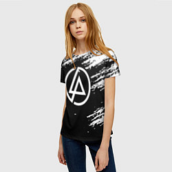 Футболка женская Linkin Park - black and white, цвет: 3D-принт — фото 2