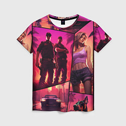 Футболка женская GTA V style art, цвет: 3D-принт