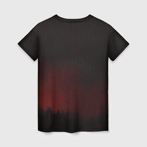 Женская футболка Филин в красных тенях / 3D-принт – фото 2