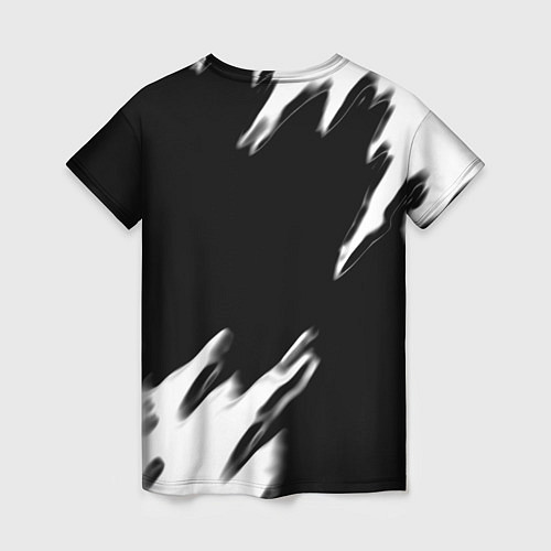 Женская футболка Real madrid белые краски текстура / 3D-принт – фото 2