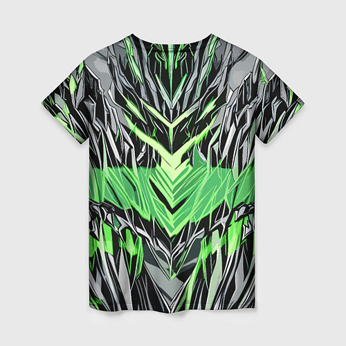 Женская футболка Камень и зелёная энергия / 3D-принт – фото 2
