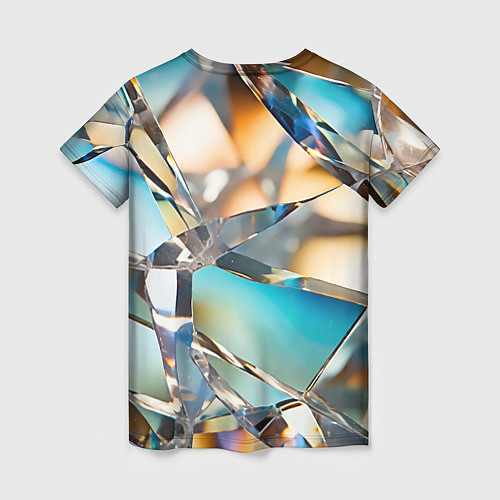 Женская футболка Грани стеклянного камня / 3D-принт – фото 2