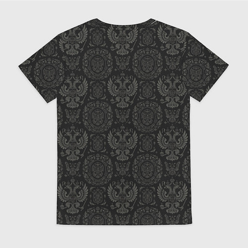 Женская футболка Русский медведь на фоне флага и огня / 3D-принт – фото 2