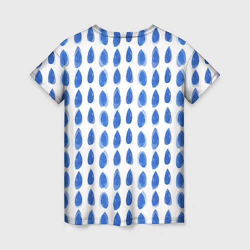 Женская футболка Акварельный дождь / 3D-принт – фото 2