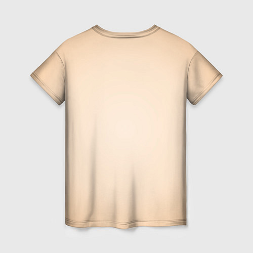 Женская футболка Пикачу на бежевом фоне / 3D-принт – фото 2