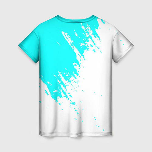 Женская футболка Citroen краски голубой / 3D-принт – фото 2