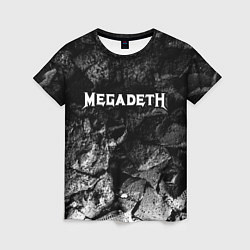 Женская футболка Megadeth black graphite
