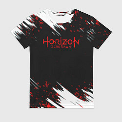 Футболка женская Horizon zero dawn краски, цвет: 3D-принт