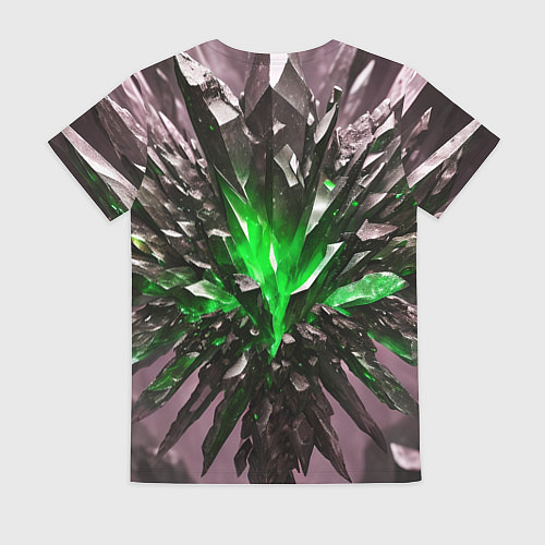 Женская футболка Драгоценный камень зелёный / 3D-принт – фото 2
