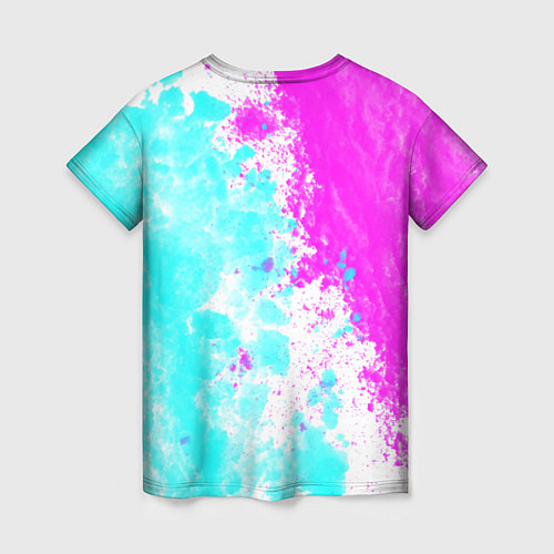 Женская футболка New world неоновые краски / 3D-принт – фото 2
