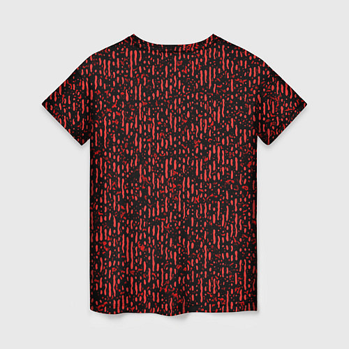 Женская футболка Абстрактный полосатый красный / 3D-принт – фото 2