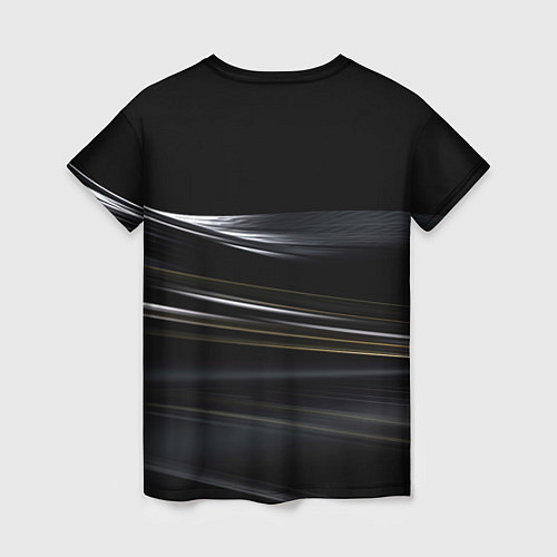 Женская футболка Black abstract background / 3D-принт – фото 2
