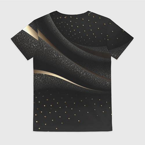 Женская футболка Черный бархат и золото / 3D-принт – фото 2