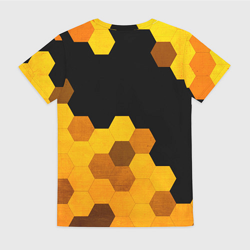 Женская футболка Palworld - gold gradient посередине / 3D-принт – фото 2