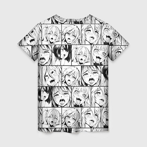 Женская футболка Ahegao pattern / 3D-принт – фото 2
