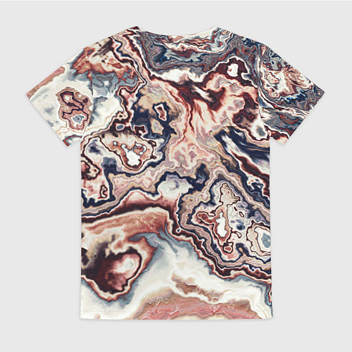 Женская футболка Разноцветный мраморный узор / 3D-принт – фото 2