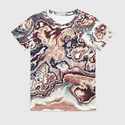 Футболка женская Разноцветный мраморный узор, цвет: 3D-принт