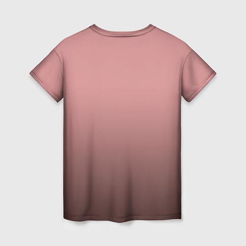 Женская футболка Пыльно-розовый градиент / 3D-принт – фото 2