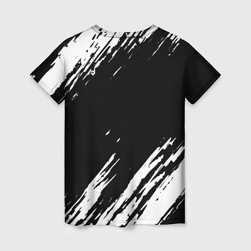 Женская футболка Destiny краски чёрно белые / 3D-принт – фото 2