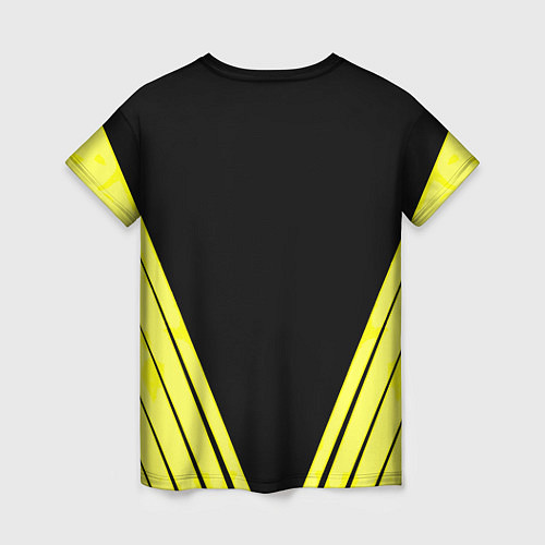Женская футболка Borussia geometry yellow / 3D-принт – фото 2