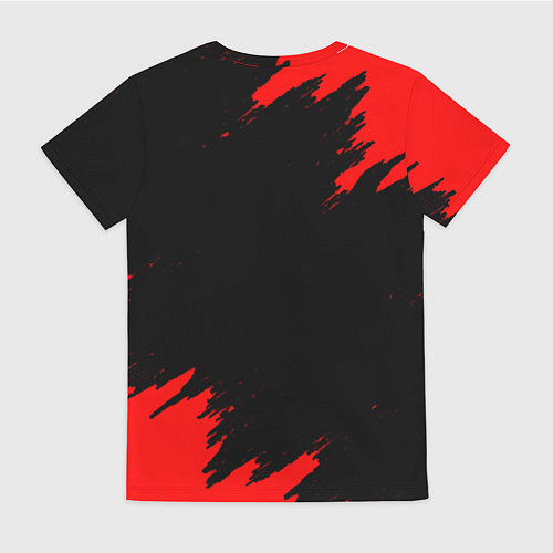 Женская футболка Биомутант краски красные / 3D-принт – фото 2