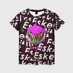 Футболка женская Esskeetit logo pattern, цвет: 3D-принт