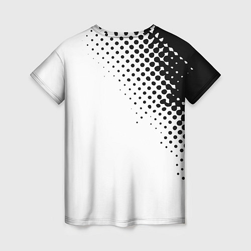 Женская футболка Juventus sport black geometry / 3D-принт – фото 2
