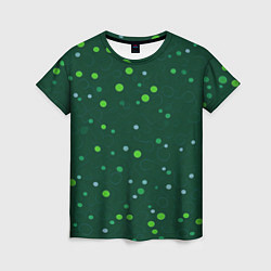 Футболка женская Прикольный горошек зелёный, цвет: 3D-принт