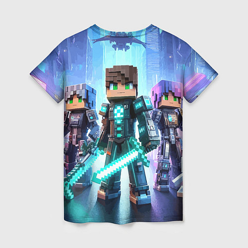 Женская футболка Minecraft - characters ai art / 3D-принт – фото 2
