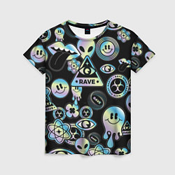 Футболка женская Rave gradient, цвет: 3D-принт