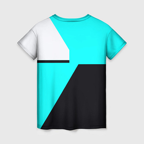 Женская футболка Juventus sport geometry fc / 3D-принт – фото 2