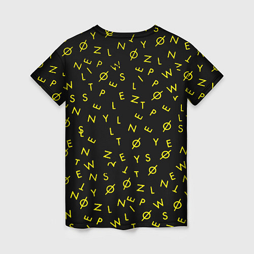 Женская футболка Twenty one pilots pattern rock yellow / 3D-принт – фото 2