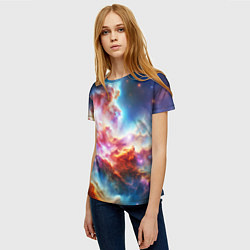 Футболка женская The cosmic nebula, цвет: 3D-принт — фото 2