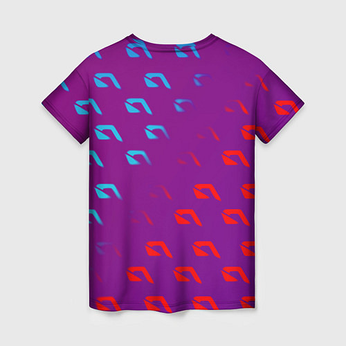 Женская футболка НФС лого градиент текстура / 3D-принт – фото 2