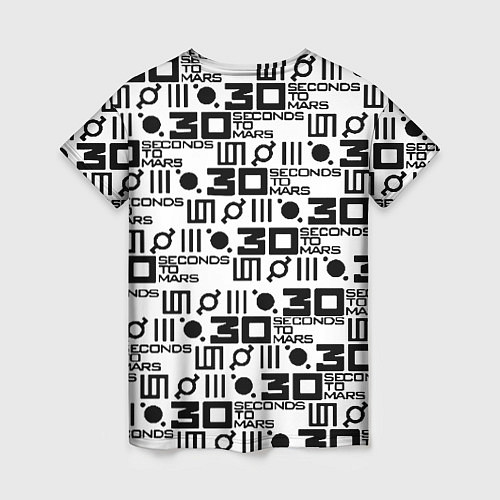 Женская футболка Thirty Seconds to Mars pattern rock / 3D-принт – фото 2
