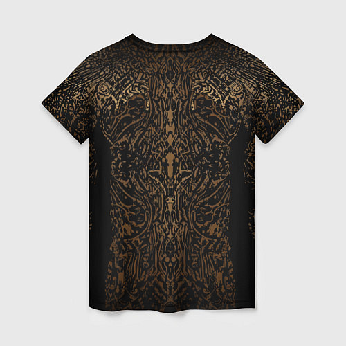 Женская футболка Золотой узор маори / 3D-принт – фото 2