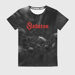 Женская футболка Sabaton rock steel band