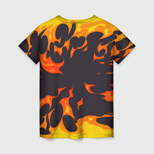 Женская футболка Papa Roach рок панда и огонь / 3D-принт – фото 2