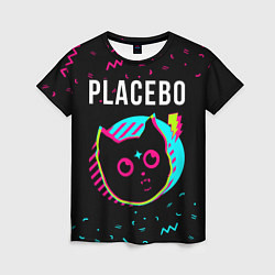 Футболка женская Placebo - rock star cat, цвет: 3D-принт