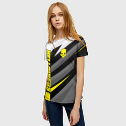Футболка женская Helldivers 2: Uniform Yellow x White, цвет: 3D-принт — фото 2